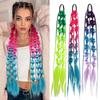 2PCS Colorful Twist Braid Bulk Lantern Braid Braided Ponytails Bubble Jumbo Braid  Daily