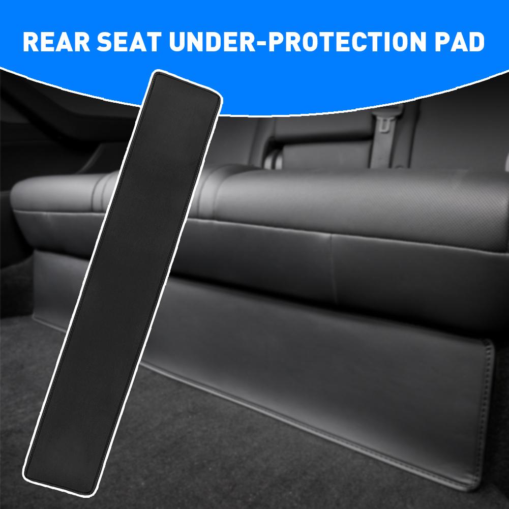 Rear Lower Protective Mat For Tesla Model Y Juniper / Pu Leather Under Anti-kick Pad Car Interior Accessor B7u5