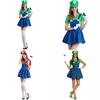 Elegant Luigi Workmen Skirt Version Costume For Women With Perfect Stitches