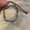 New Chinese Style Butterfly Ceramic Beaded Braided Bracelet for Women Retro Chinese Style Bracelet Ethnic Style Hand Jewelry