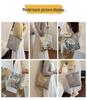 Silber-Weißes Leopardenmuster Canvas-Tragetasche - Sommer 2026 Große Kapazität Lässige Umhängetasche für Damen
