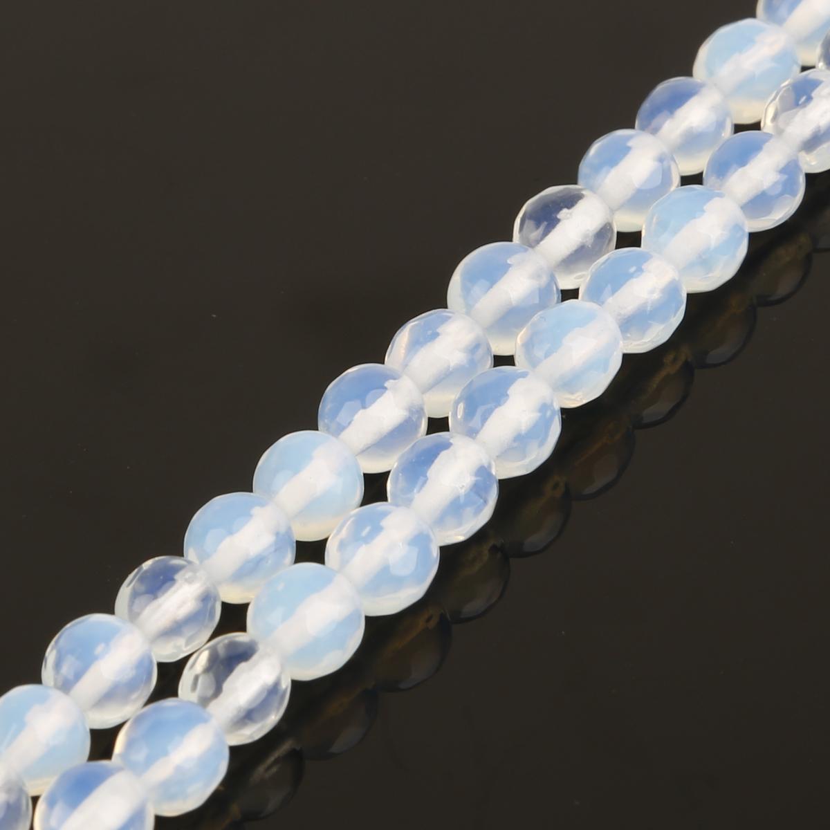 

4-10 мм/38-93 шт. Ограненные круглые бусины из опалового камня для изготовления ювелирных изделий своими руками 6mm 62pcs