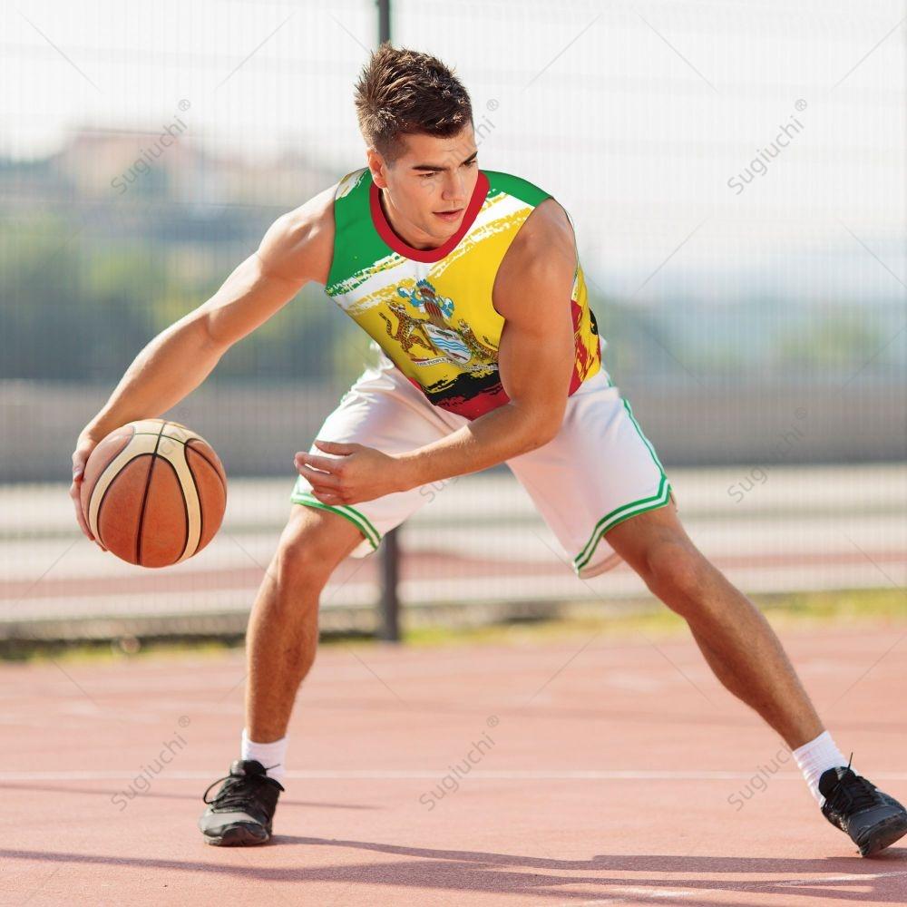 HUANGSE Basketball Jersey Sports Fitness Vest 3D Customized Men's Vest Casual, Comfortable, Loose, Quick-drying,