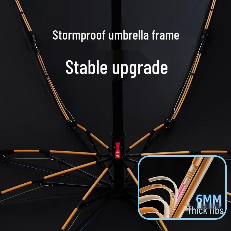 Hongye Three-Fold Solid Color UV Protection Umbrella