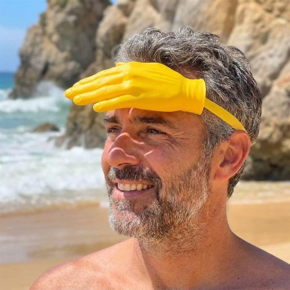 UV Protection Hand Shaped Visor Adjustable Sun Protection Cap Palm Visor Headband  Gag Gift