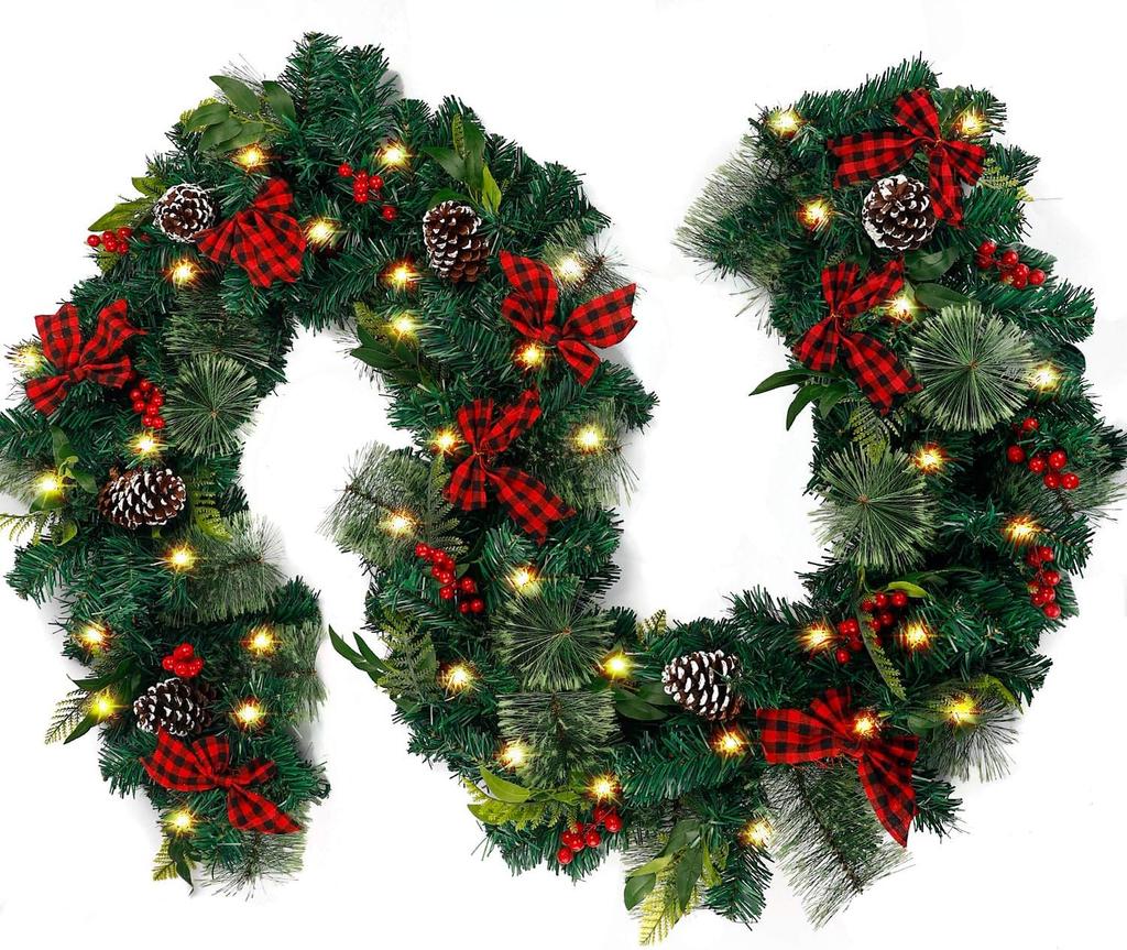 270cm 50-light Christmas Tree Decoration Artificial Plants Light String Ornaments Outdoor Room Table Fake Plants Decoration