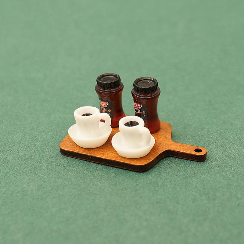 5Pcs/Lot Dollhouse Diy Accessories Miniature Coffee Can Bread Spread Fruit Sauce Jam Food Model Kitchen Decor Toy
