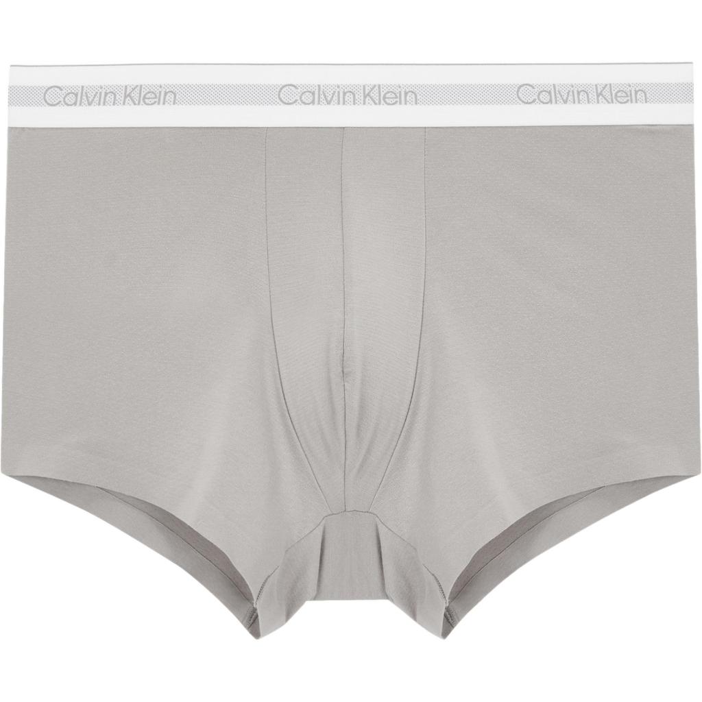 Calvin Klein Letter Print Moisture-Wicking Mid-Rise Boxer Briefs Men Underwear Light-Gray NB3996-OQ9