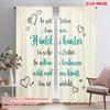 2pcs 2D Flat Printing Party Curtain Holding Hands Love Quote Polyester Without Electricity Family Party Use for Outdoor and Home
