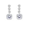 Elegant Long Tassel Zircon Stud Earrings - Women's Exquisite Circle Jewelry