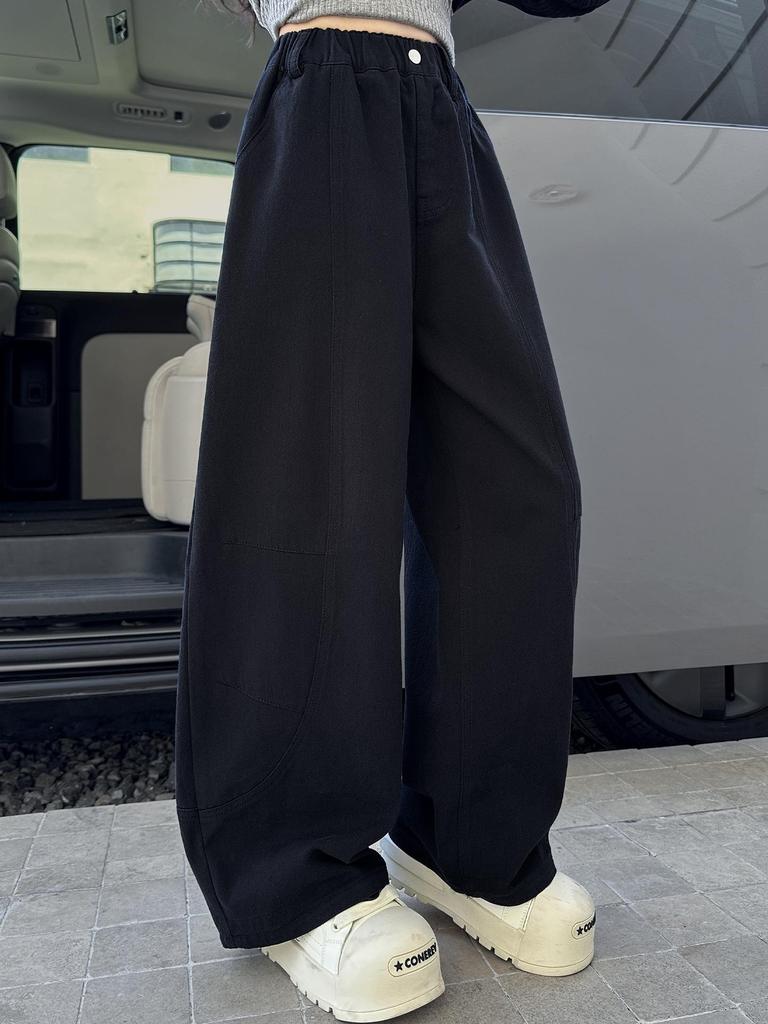 Girls' 2025 Autumn Casual Scimitar Pants: Versatile Korean Style for Big and Middle Kids