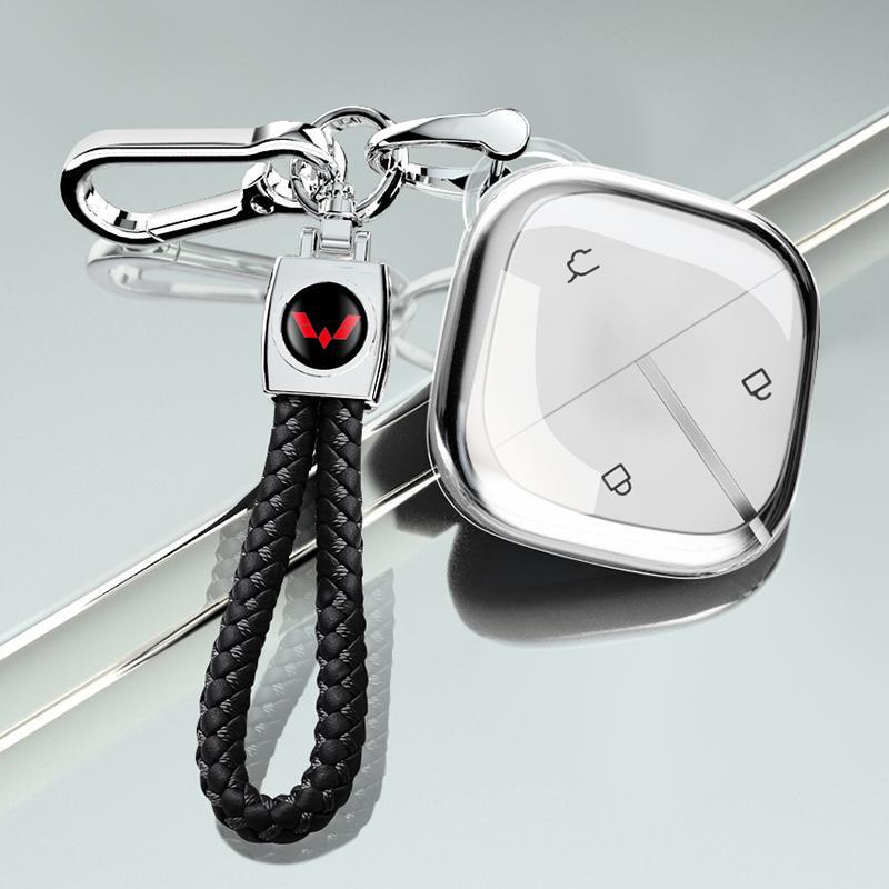 Wuling Bingo & Airev Clear Sky Car Key Covers: Transparent Full-Coverage Protective Shell