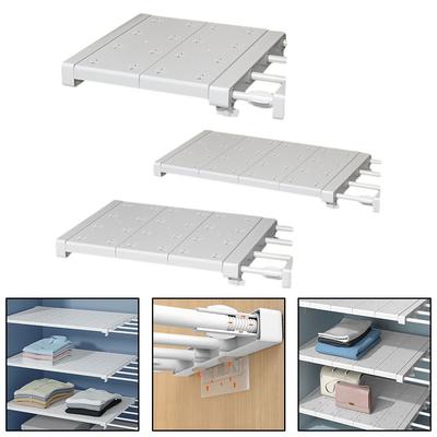 Wardrobe Partition Layered Rack Cabinet Storage Rack Telescopic Partition Rack#