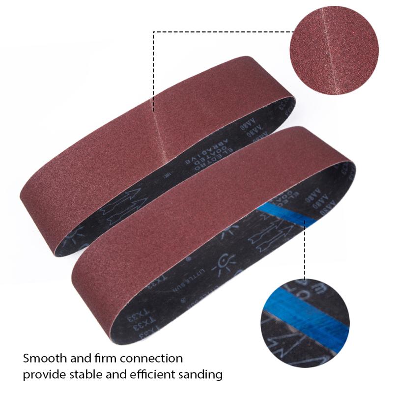 15Pcs Sanding Belt 75x457mm Sander Belts Set 3 Each of 80 120 150 240 400 Grits for Belt Sander Grinding Sharpening Derusting