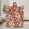 Novelty Design Brown Base Light Antelope Spot Blanket Ultra-Soft Fleece Cozy Throw Blankets Machine Washable