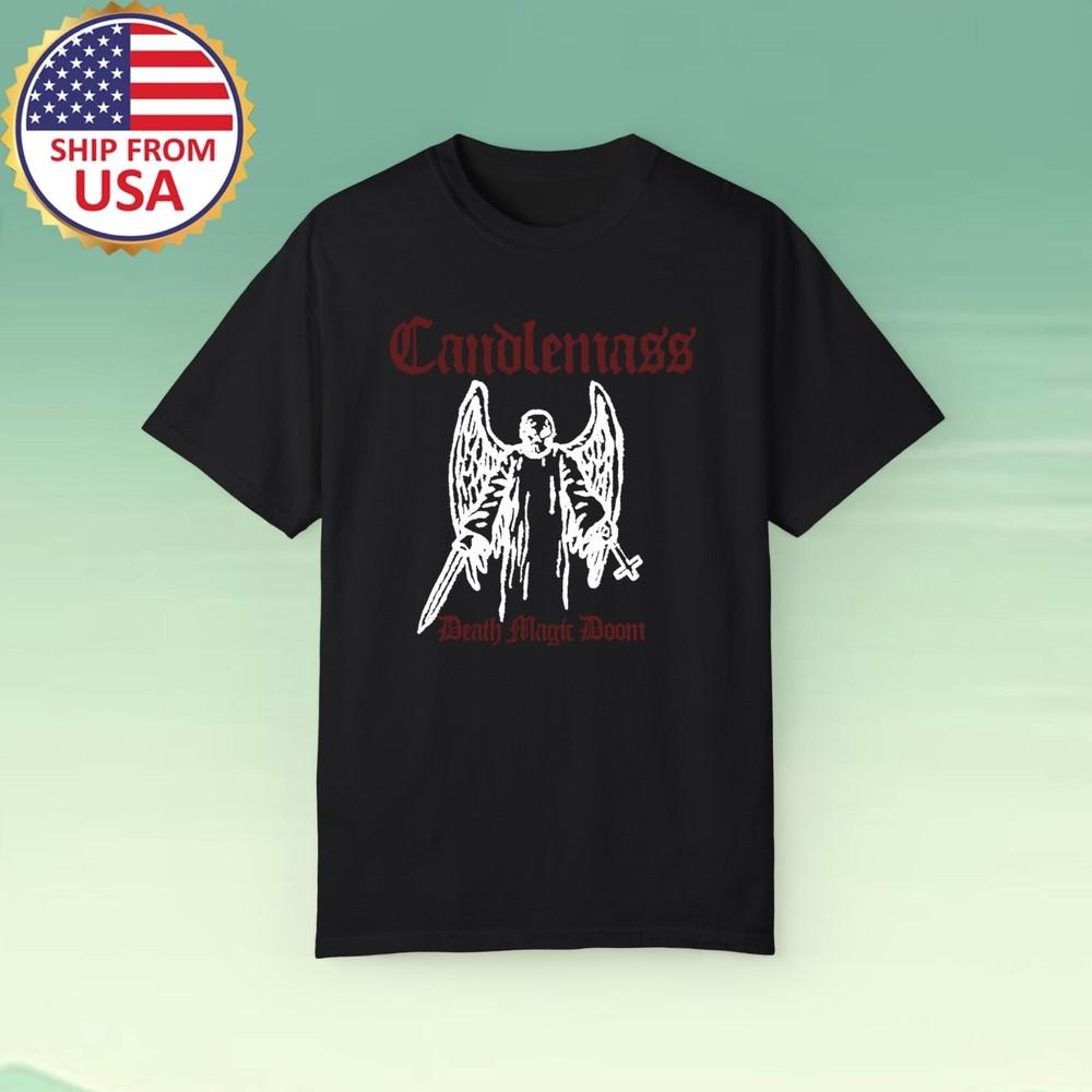 Candlemass Death Magic Doom Men#039;s Black Size S5XL Unisex T-Shirt XXXL