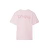 Li Ning SS22 Cherry Blossom Series Casual Printed Solid Color Round Neck T-Shirt Unisex Tops Light-Pink AHSS921-2