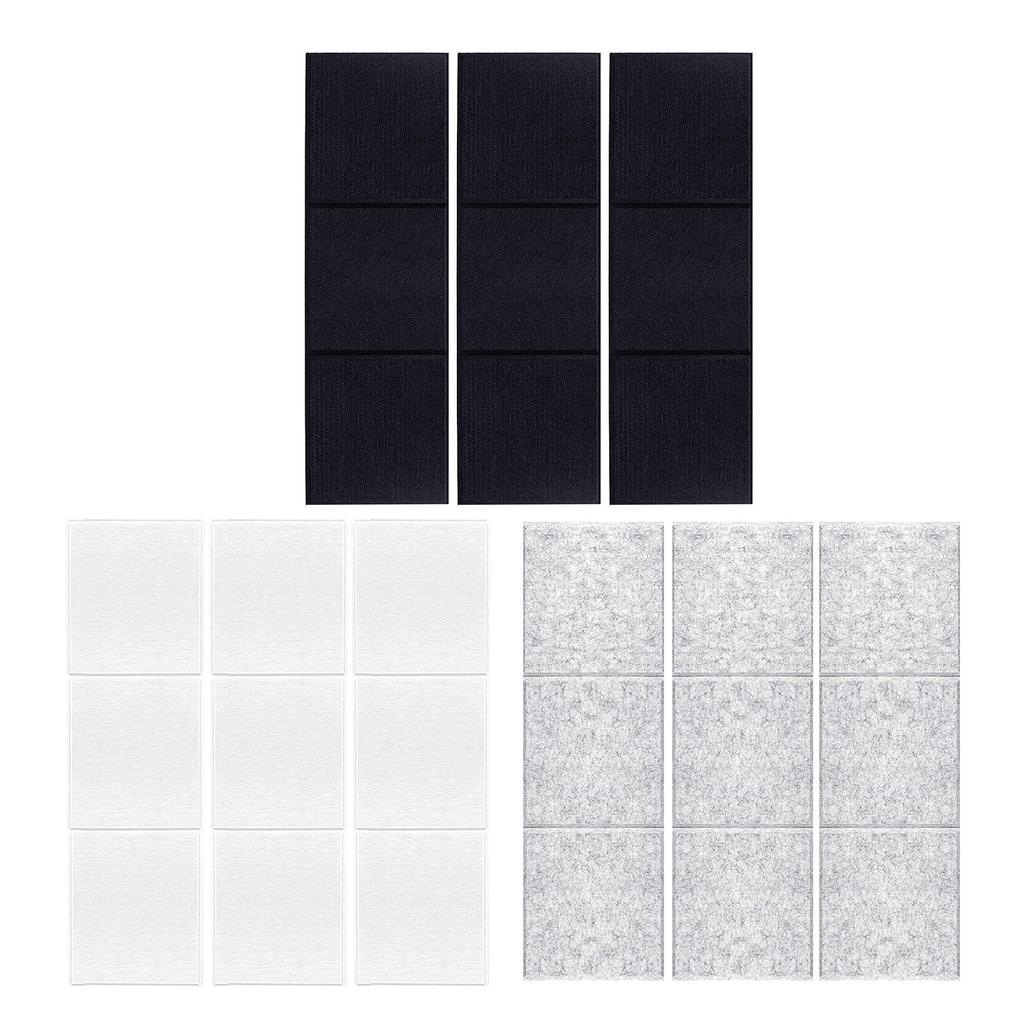 Set of 12 Self Adhesive Acoustics Foam Panels Square Soundproof Wall Panels Suitable for Recordings Studios Bedroom