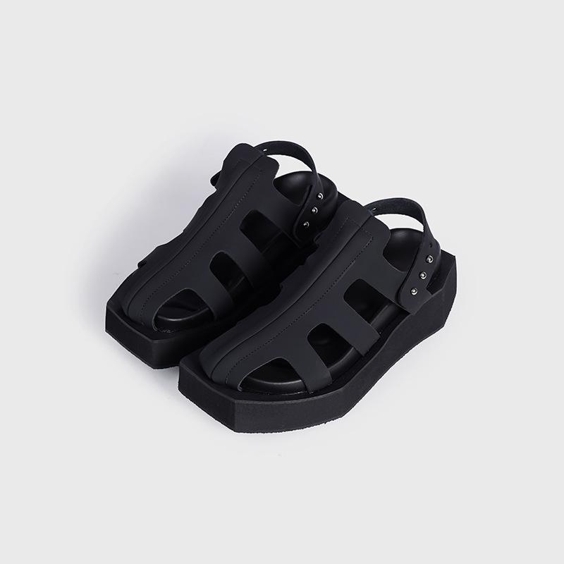 Thick-soled Cowhide Sandals High Boots Fashion Slim Long Martin Boots Internet Celebrity Ins Tide Summer New Cool Boots Women
