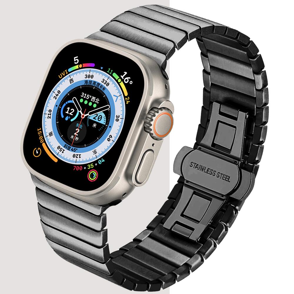 Luxury Link Watch Band for Iwatch Series 8 Ultra 7 SE 6 5 4 3 Stainless Steel Strap for Apple Watch Band Ultra Smartwatch Strap