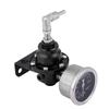Universal Aluminum Car 160psi Adjustable 1: 1 Fuel Pressure Regulator Oil Gauge Kit (Black)