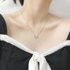 Korean Style Luxury Butterfly Zircon Necklace for Girls – Trendy Clavicle Chain with Niche Design