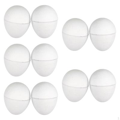 10x Pappmaché Eier Leer Ostern Spiele zum Bemalen Kunst Bastelbedarf Befüllbar