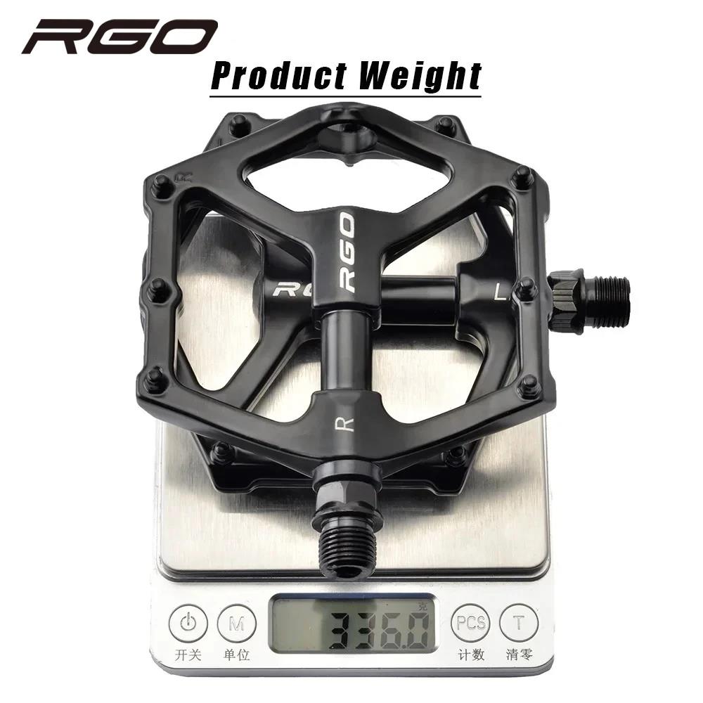 RGO Aluminum Alloy Bicycle Pedal Sealing Bearing Ultra Light Anti slip Mountain Bicycle BMX Road Bicycle Pedal bike Accessories 6