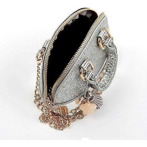 Girls' Mini Sequin Handbag Random Color Pendant Shell Shaped Cros