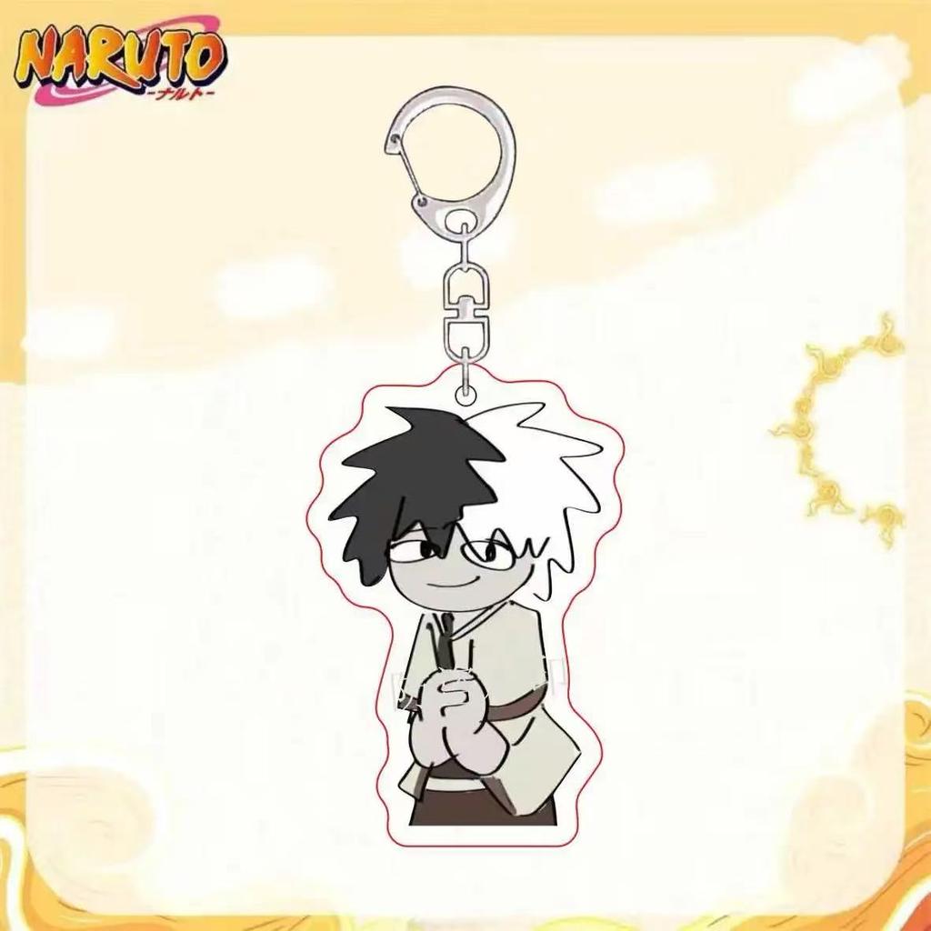 Anime Naruto Acrylic Keychain Accessaries Uzumaki Naruto Cartoon Keyring