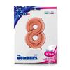 Foil Balloon Number 8 Rose Gold - 66 Grabo