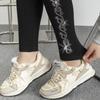 Shiny Rhinestone Side Stripe Modal Leggings - High Elasticity Yoga Pants for Women.