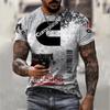 Men's Tshirt Lemans Car Vintage Pattern T shirts Summer Oversized Casual Tees Short Sleeve Tops Men Clothing