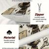 1/4pcs Cute Dog-Patterned Pillowcases with 2D Flat Printing Sofa Cushion Cover Home Bedroom Room Decoration