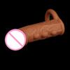Yousheng Male Soft Penis Extender Sleeve Reusable Condoms Time Delay Adults Sex Toys