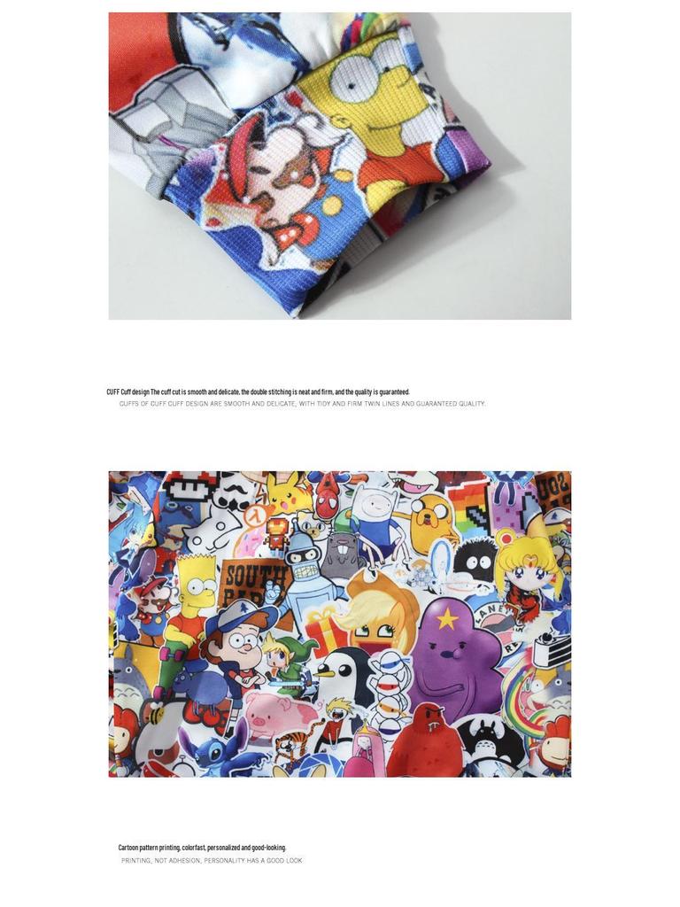 Hochwertiger Niedlicher Anime-Print Hoodie: Lässiges, lockeres, vielseitiges Sweatshirt im amerikanischen Stil