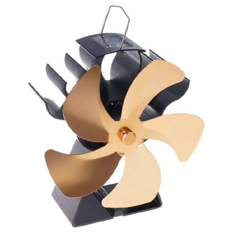 Fireplace Fan Heat Powered Stove Wood Stove Fan Log Wood for Burner Quiet Black