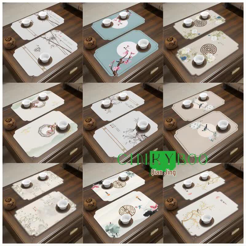 CINKYBOO Diatomaceous Earth Tea Mat Set