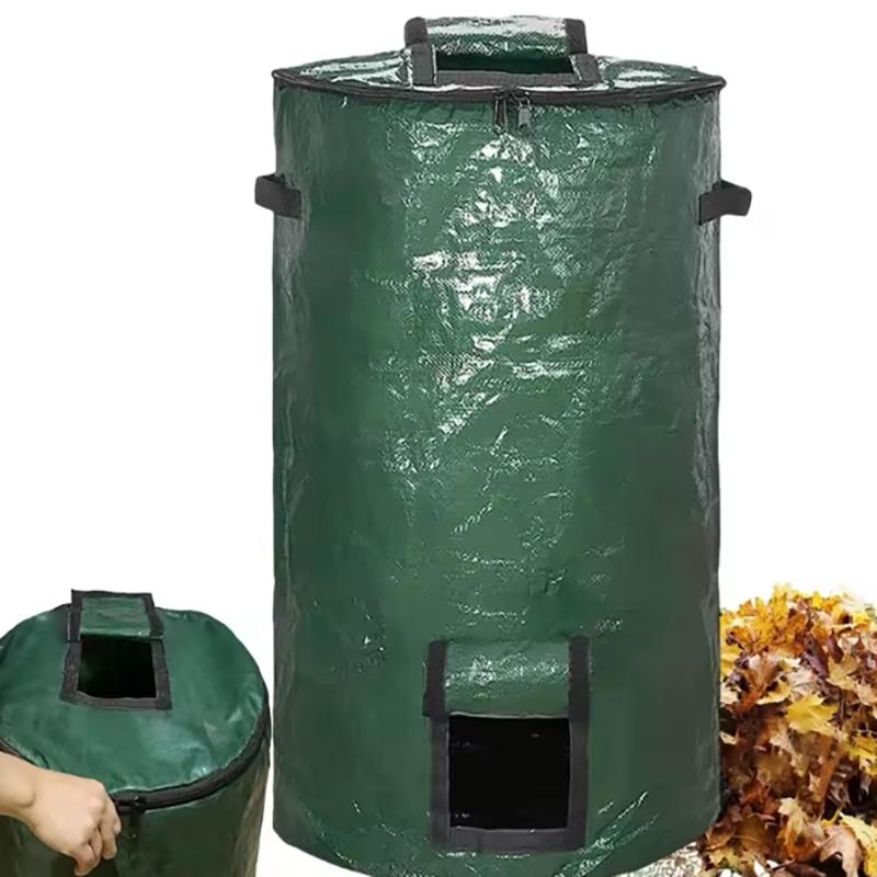 Kompost Torbası Kapatılabilir Yeniden Kullanılabilir Organik Gübre Torbası Bahçe Bahçıvanlık Yaprak Torbası Kompost Torbası