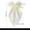 4Pcs Hair Bows Clips For Women, Black Bow White Bow Pink Bows Bow Hair Clips For Women Ribbons Bow Barrettes Satin Hair Bows Long Tail Clips