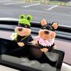 Car Dashboard Plush Bee Dog Ornaments Center Console Cute Doll Decoration Auto Accessories for Woman Girl Home Office Gifts