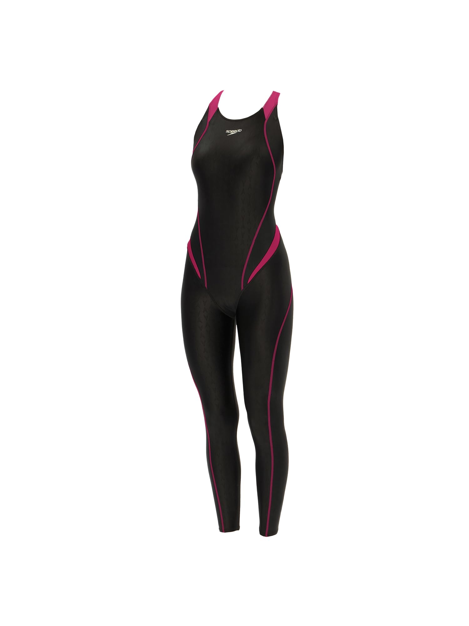 Speedo Flex Sigma New Comfort Wrap Long John Fitness Size M Swimsuit, Black/Wild Cherry,
