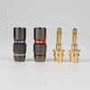 High Quality 4mm Copper Speaker Adapters 24K Gold-Plated Screw-Type Audio Connectors Durable Banana Plug