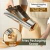 With Handle French Fry Scoop Stainless Steel Food Shovels Funnel Triangle Bucket  Kitchen Utensil