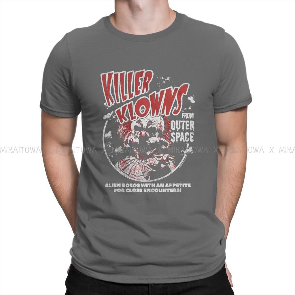 Alien Bozos  TShirt For Men Killer Klowns from Outer Space horror Film Clothing Fashion T Shirt Soft Printed Creative Gift
