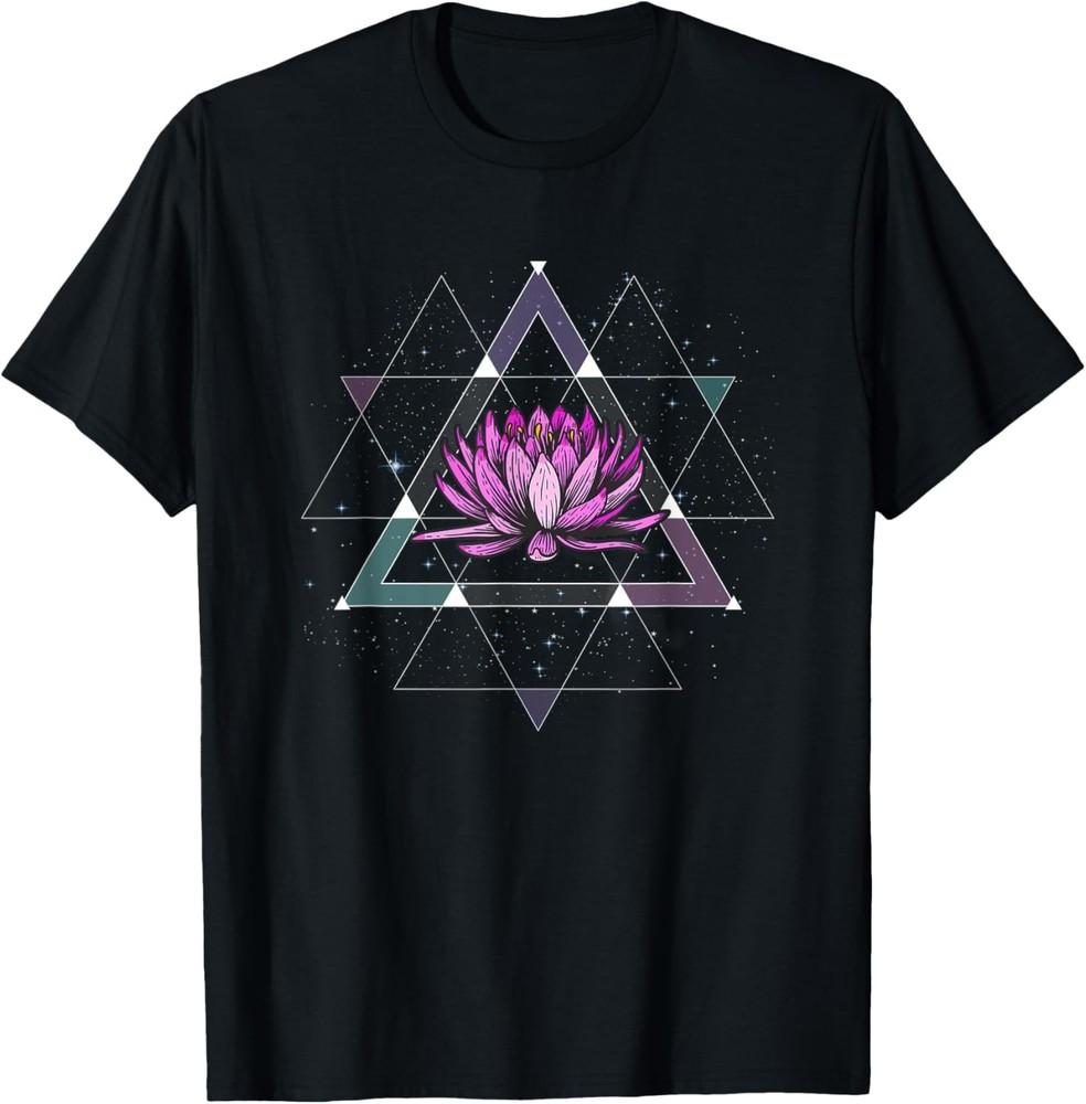 Lotus Flower Sacred Geometry Yoga Meditation Spiritual Zen Gift Unisex T-Shirt