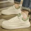 White men's shoes summer lightweight breathable casual board shoes men's white shoes anti slip thick sole versatile sports shoes
