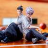 Satoru Gojo Statue Jujutsu Kaisen Figure Geto Suguru Sitting Posture Action Figures Prison Realm Anime Model Pvc Ornament Toys