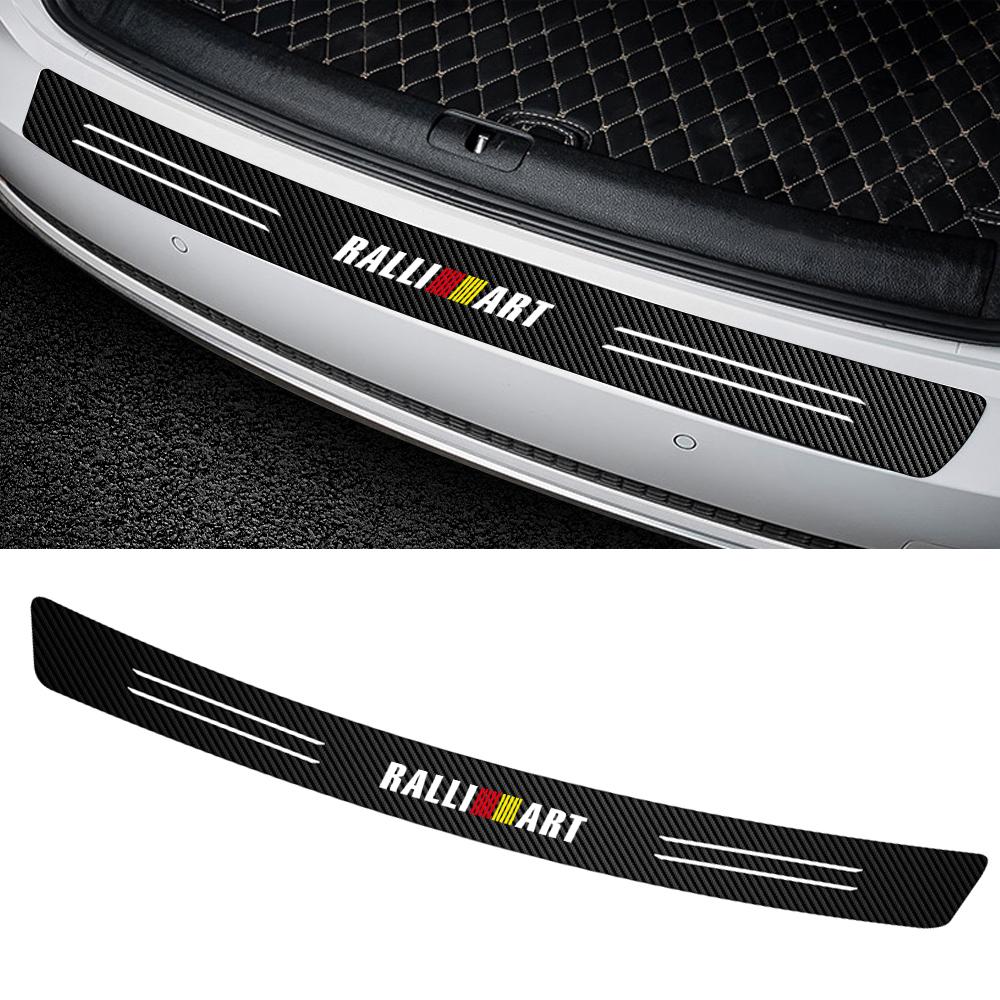 nlvc3 Carbon Anti Scratch Threshold Bumper For Mitsubishi Outlander 3 Ralliart Car Rear Trunk Protector Strip Sticker Car Accessories