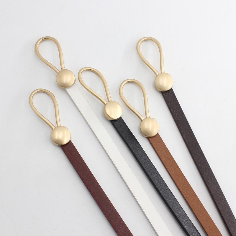 Ladies Knotted Belt With Skirt Sweater Suit Coat Waist Decorative Thin Belt